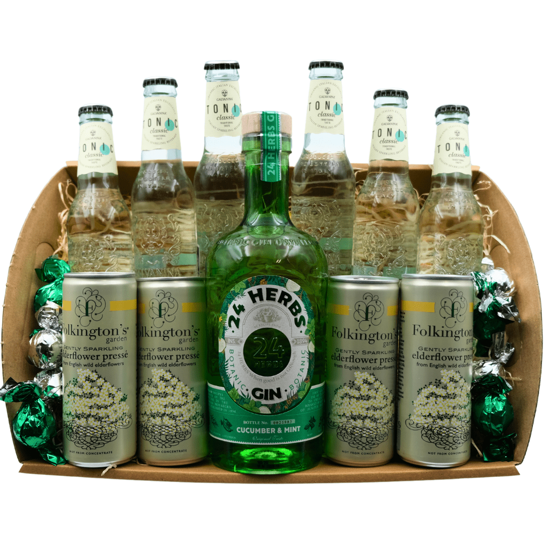 24 Herbs gin & mixer gavekurv