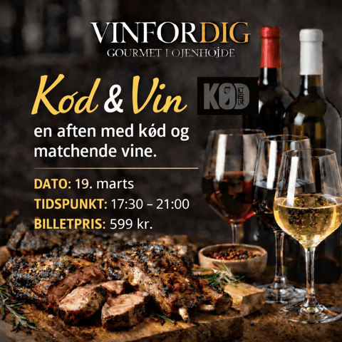 BILLET Kød & Vin – en aften med kød og matchende vine