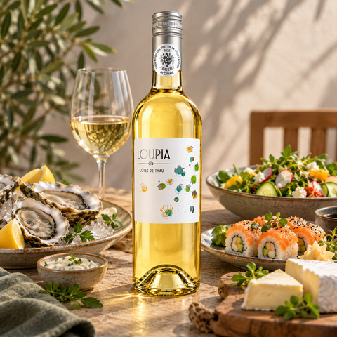Loupia Cotes de Thaus Blanc 2024, 12%, 75 cl.