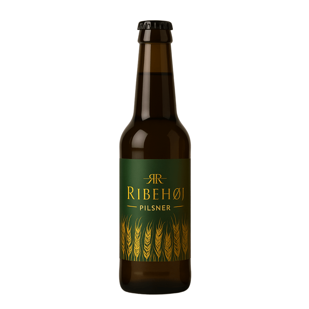 Ribehøj Pilsner øl, 5%, 50 cl.