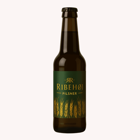 Ribehøj Pilsner øl, 5%, 50 cl.
