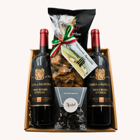 Rødvin gavekurv