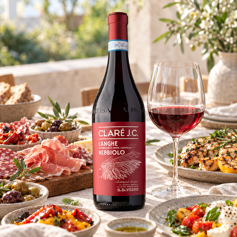 G.D. Vajra Langhe Nebbiolo Claré J.C. 2024 rødvin til charcuteri, antipasti og grillet kylling